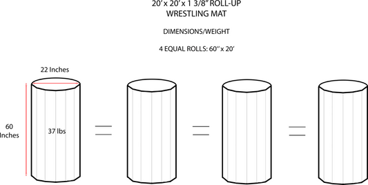 24' x 24' x 1 3/8" ROLL-UP WRESTLING MAT