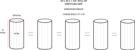 30' x 30' x 1 3/8" ROLL-UP WRESTLING MAT