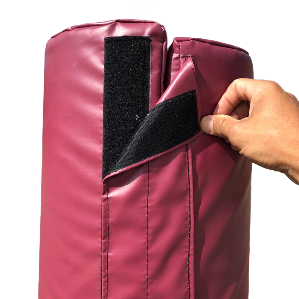4' TALL POLE PAD, 8" DIAMETER FLAP CLOSURE ATTACHED