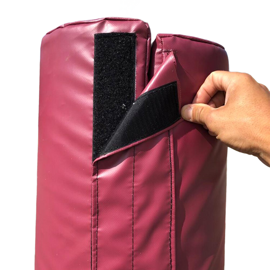 4' TALL POLE PAD, 9" DIAMETER FLAP CLOSURE ATTACHED