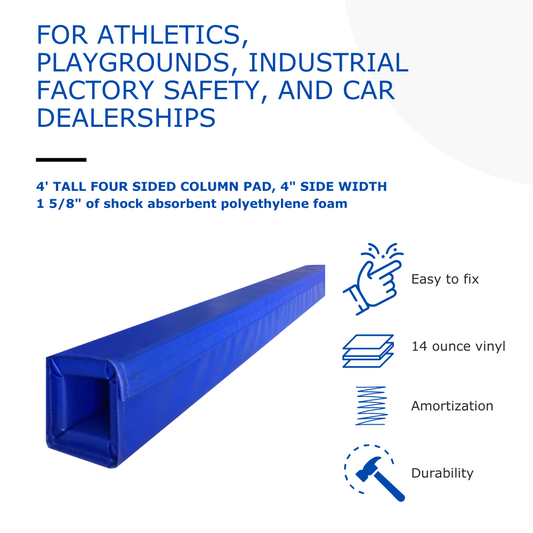 4' TALL FOUR SIDED COLUMN PAD, 4" SIDE WIDTH
