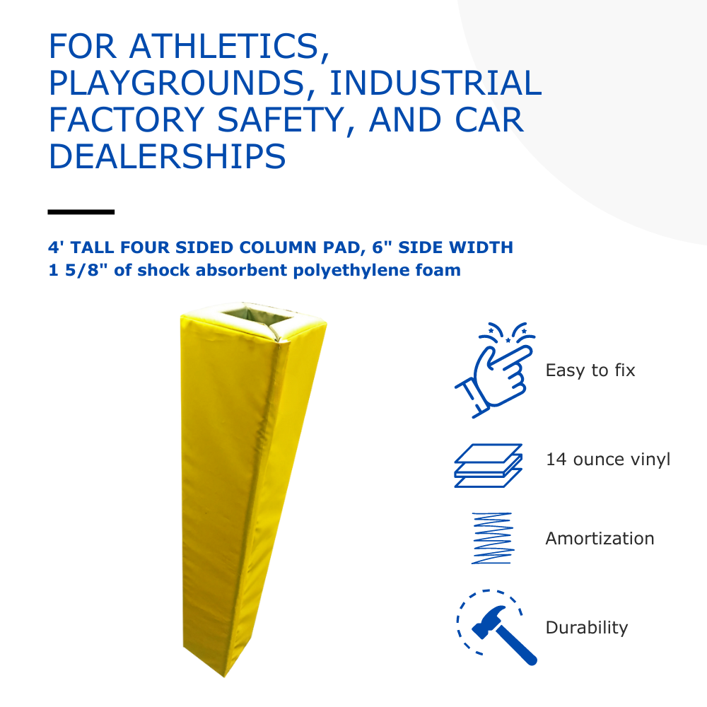 4' TALL FOUR SIDED COLUMN PAD, 6" SIDE WIDTH