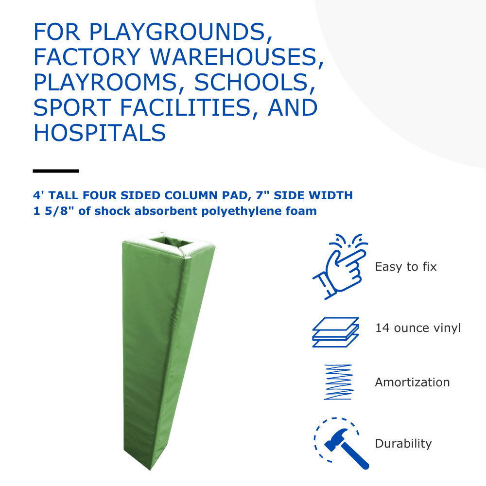 4' TALL FOUR SIDED COLUMN PAD, 7" SIDE WIDTH