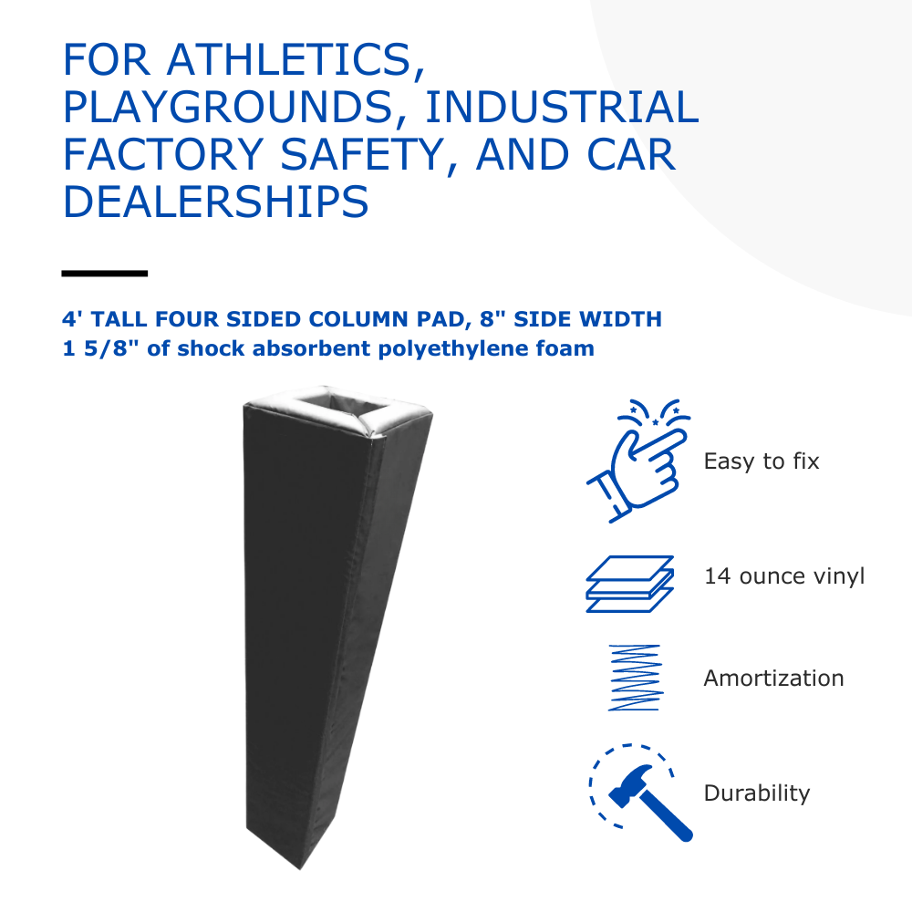 4' TALL FOUR SIDED COLUMN PAD, 8" SIDE WIDTH
