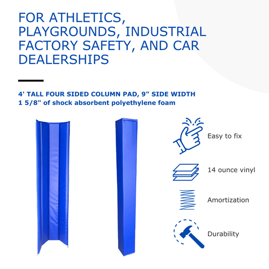 4' TALL FOUR SIDED COLUMN PAD, 9" SIDE WIDTH