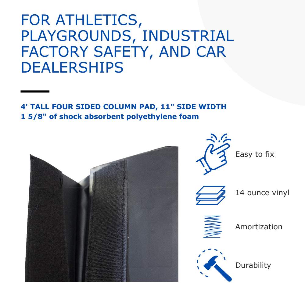 4' TALL FOUR SIDED COLUMN PAD, 11" SIDE WIDTH