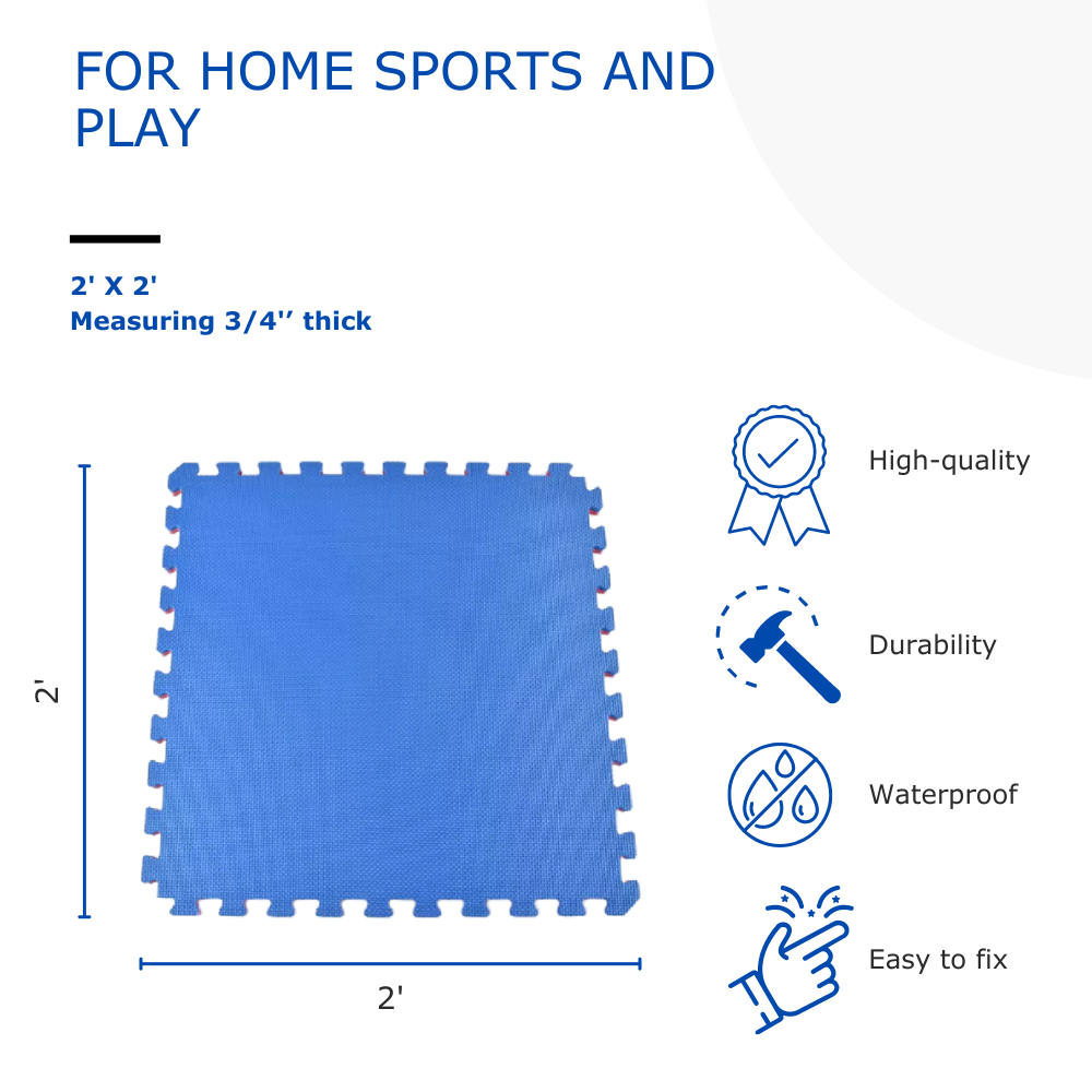 Home Sport and Play Mat 3/4 Inch x 2x2 Ft.