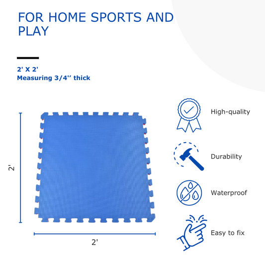 Home Sport and Play Mat 3/4 Inch x 2x2 Ft.
