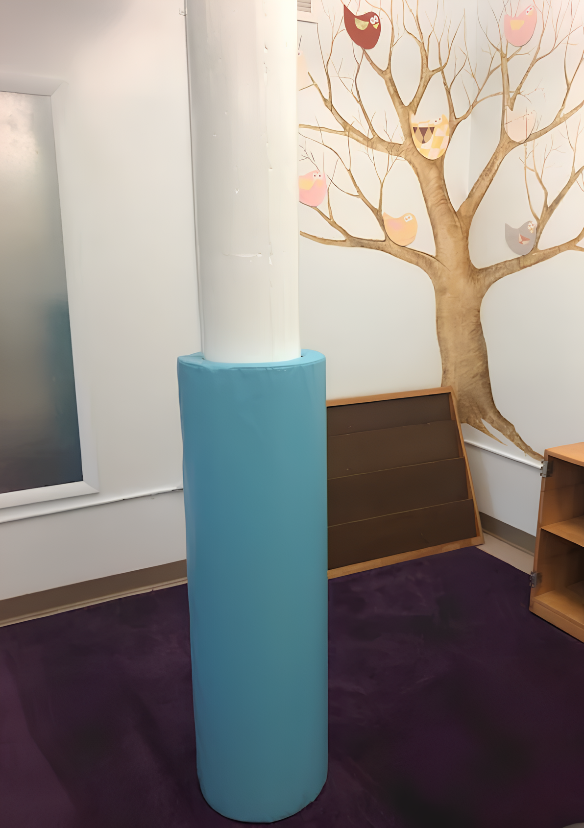 4' TALL POLE PAD, 9" DIAMETER FLAP CLOSURE ATTACHED