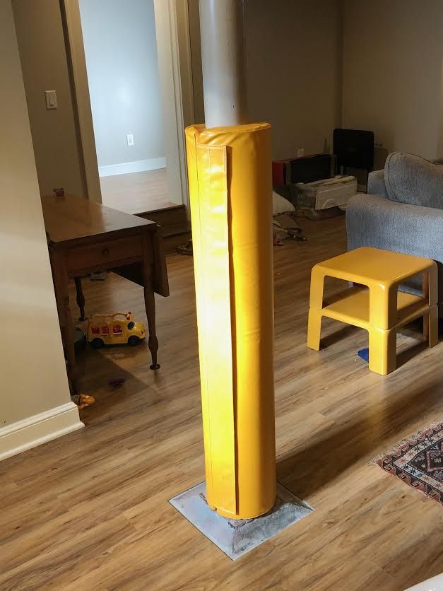 4' TALL POLE PAD, 3" DIAMETER FLAP CLOSURE ATTACHED