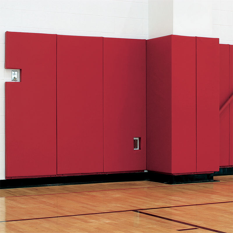 CUSTOM WOOD BACKED GYM WALL PADDING PANELS 2' X 6'