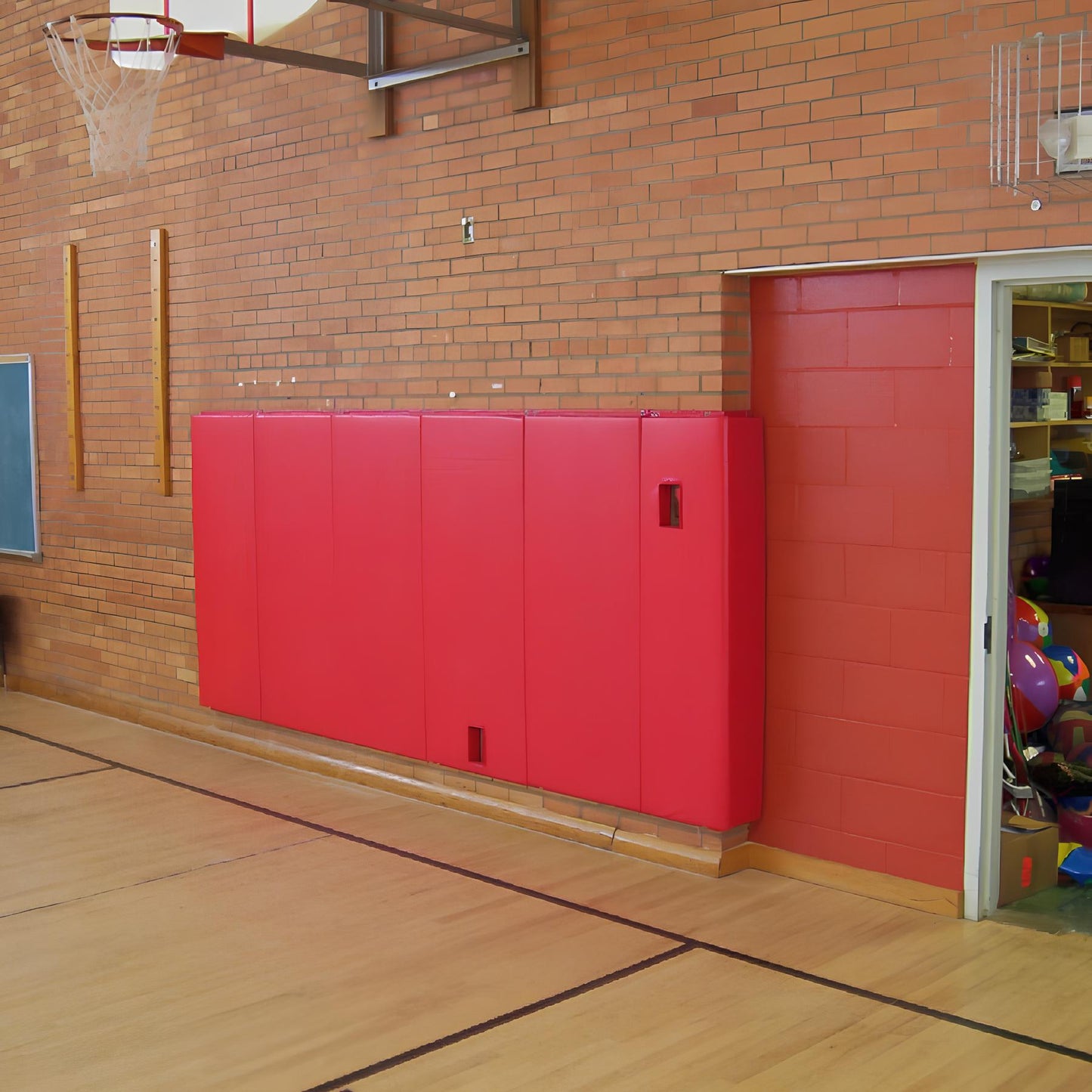 CUSTOM WOOD BACKED GYM WALL PADDING PANELS 2' X 5'