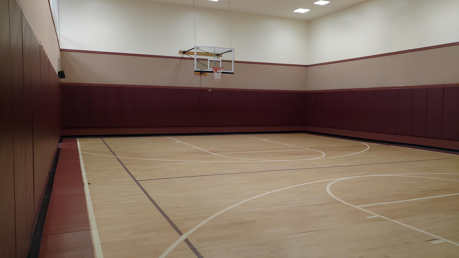 CUSTOM WOOD BACKED GYM WALL PADDING PANELS 2' X 7'