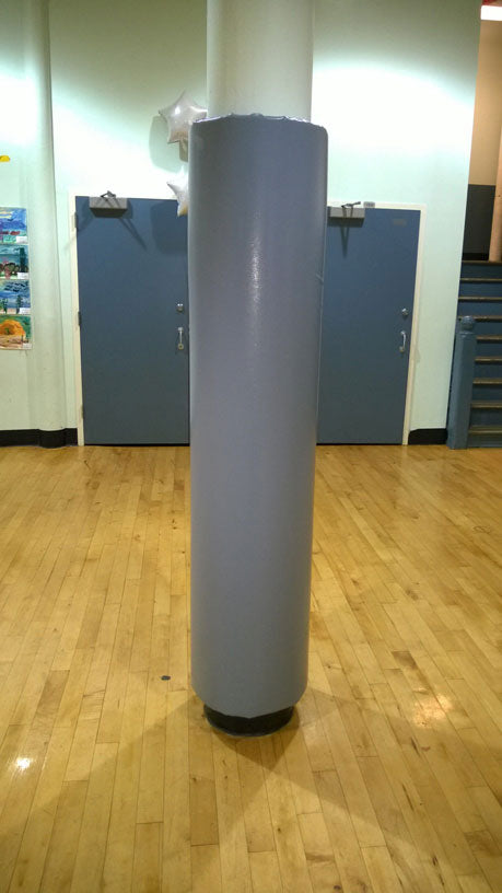 4' TALL POLE PAD, 8" DIAMETER FLAP CLOSURE ATTACHED