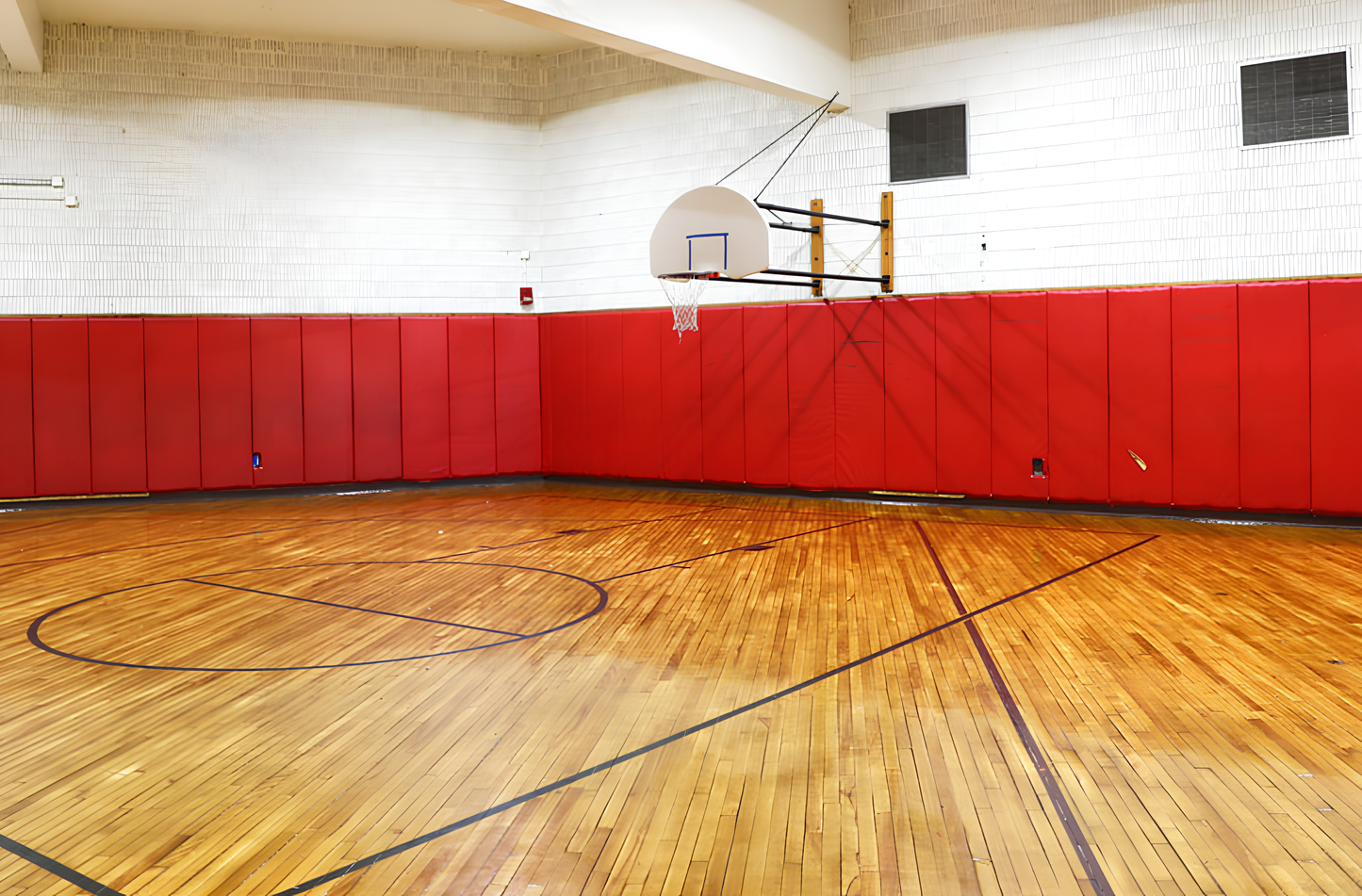 CUSTOM WOOD BACKED GYM WALL PADDING PANELS 2' X 7'