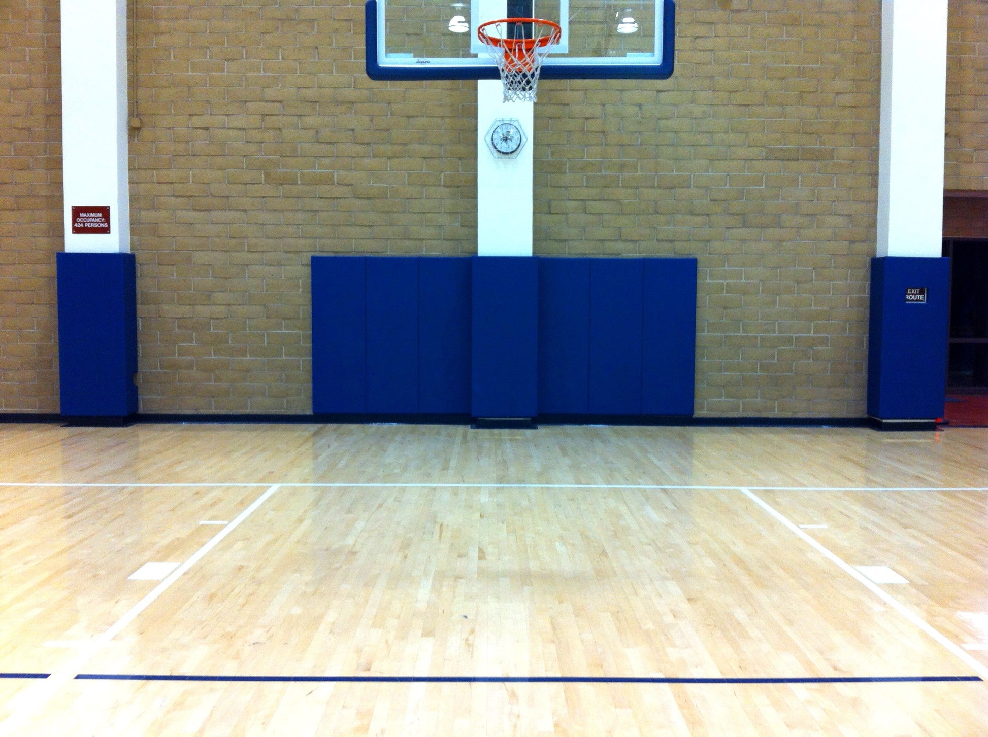 CUSTOM WOOD BACKED GYM WALL PADDING PANELS 2' X 5'
