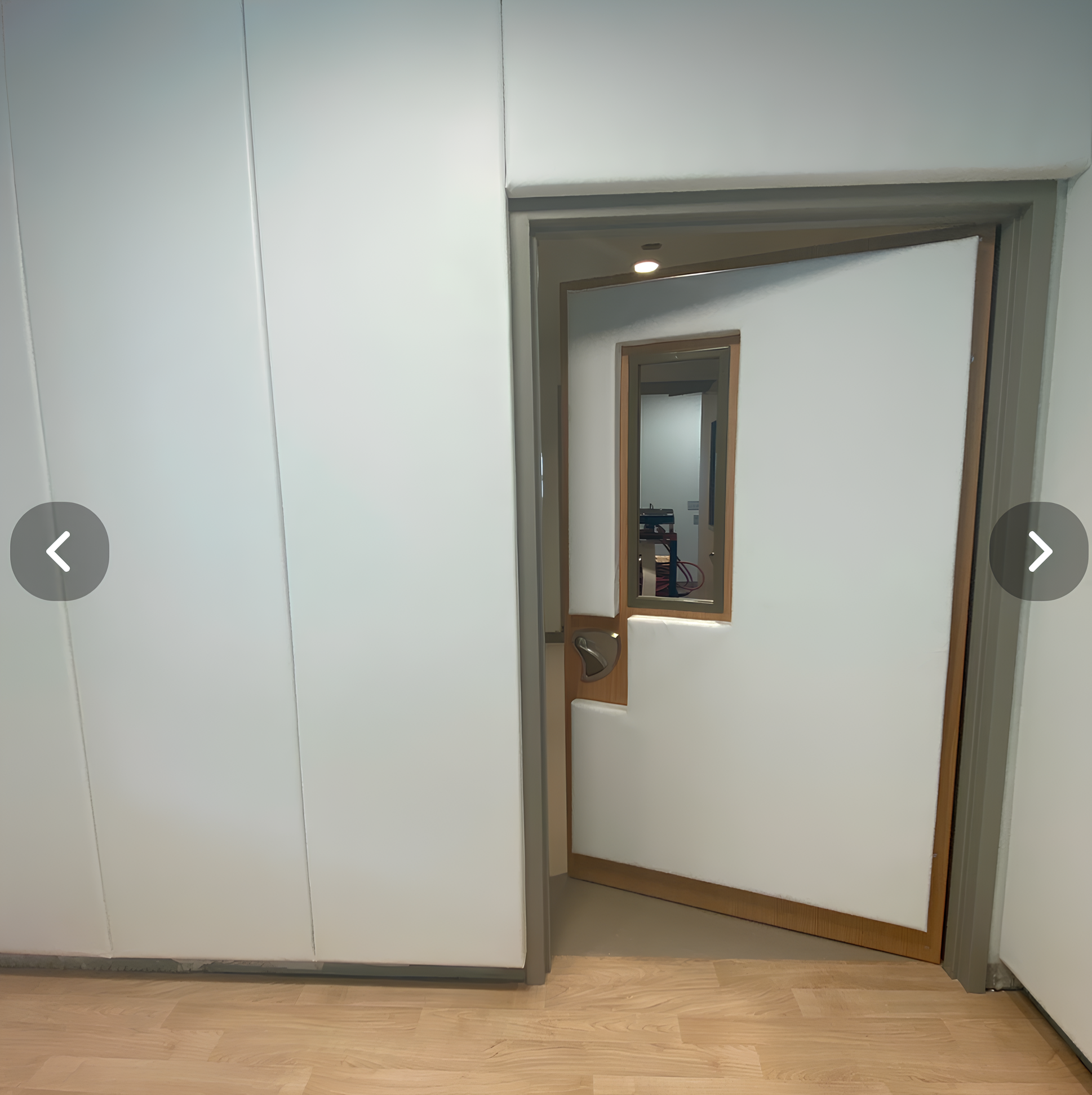 CUSTOM WOOD BACKED GYM WALL PADDING PANELS 2' X 8'